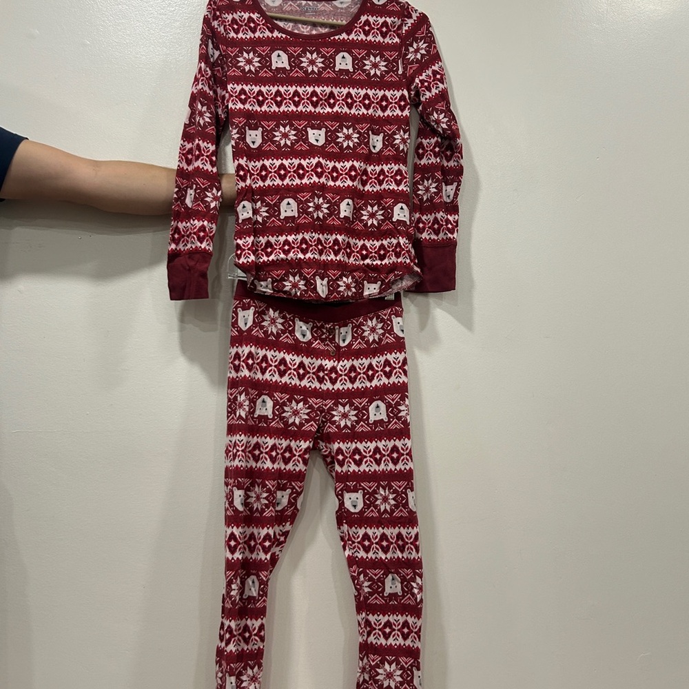 Old Navy Red Patterned Pajama Set